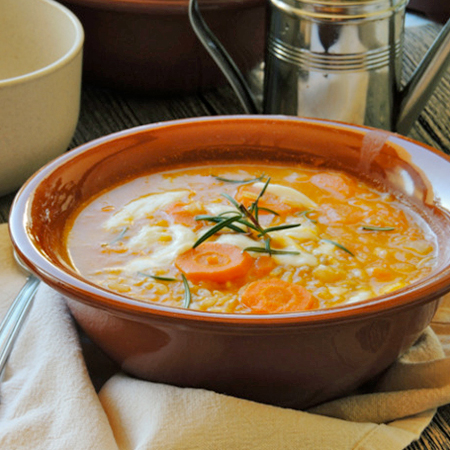 SOUPE d'AUTOMNE au POTIRON et MOZZARELLA – Casa Azzurra