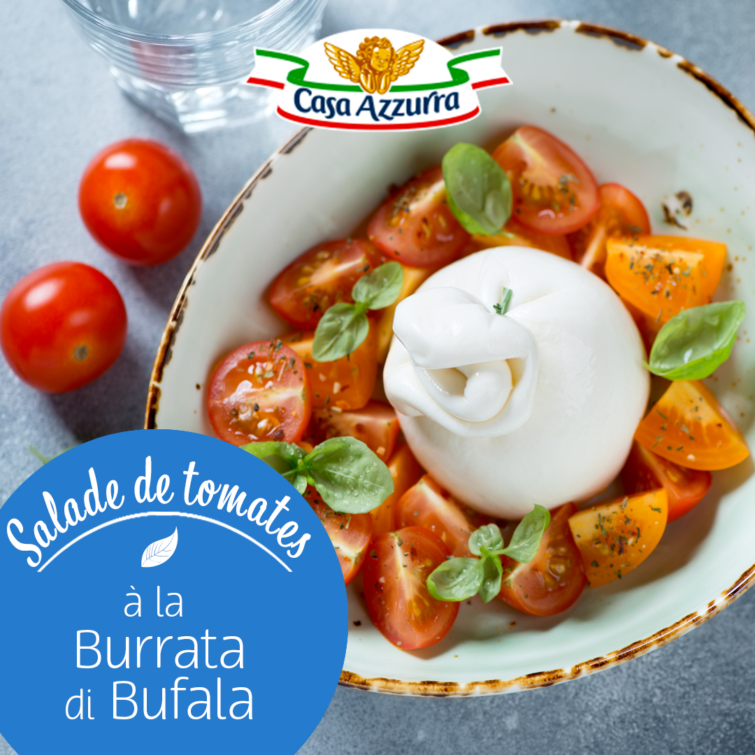 Salade de tomates à la Burrata di Bufala