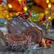 Bûche brownie au chocolat et mascarpone Casa Azzurra