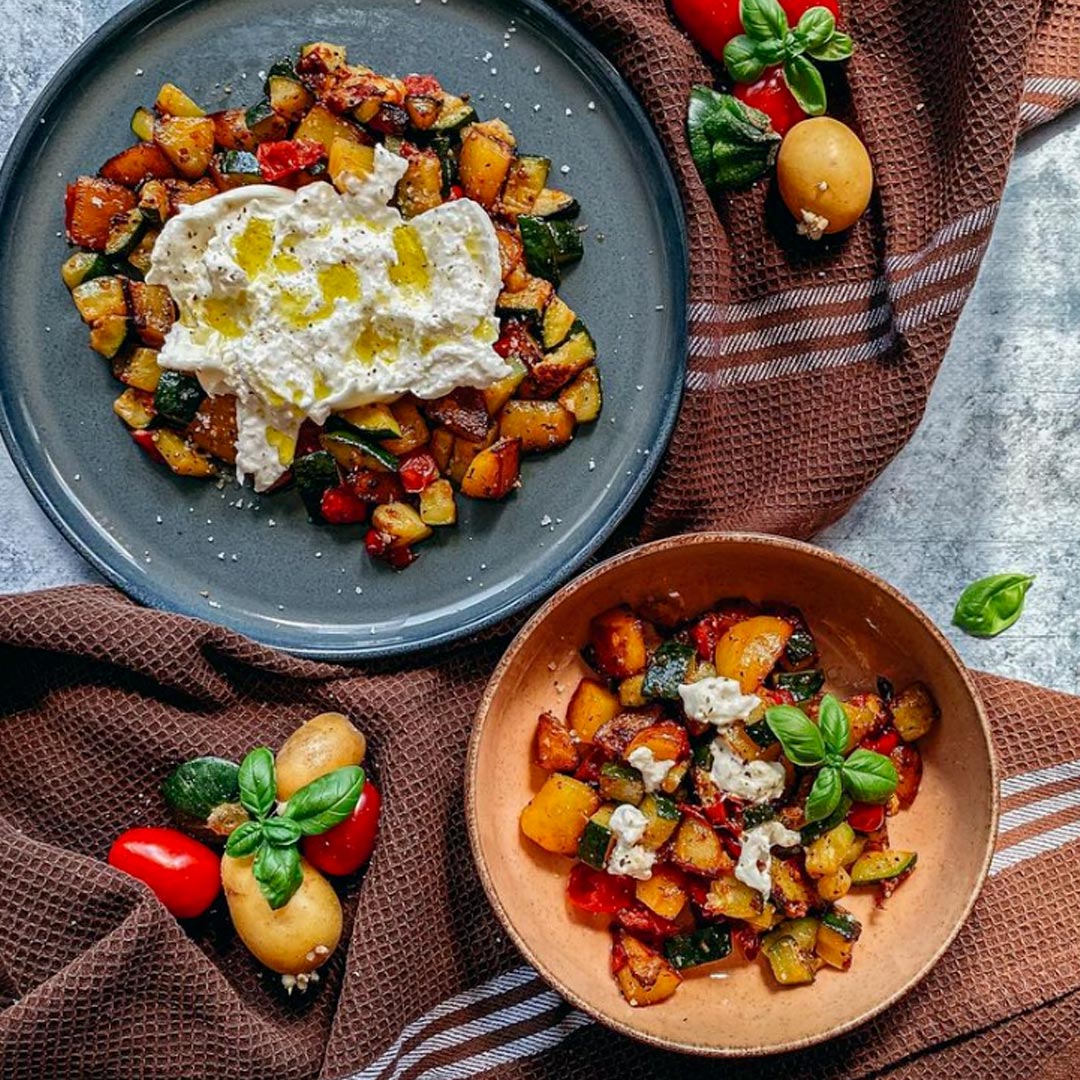 COURGETTES TOMATES & BURRATA