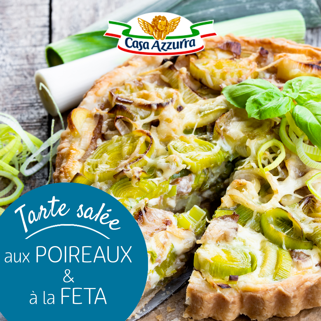 Tarte aux poireaux et à la feta Casa Azzurra