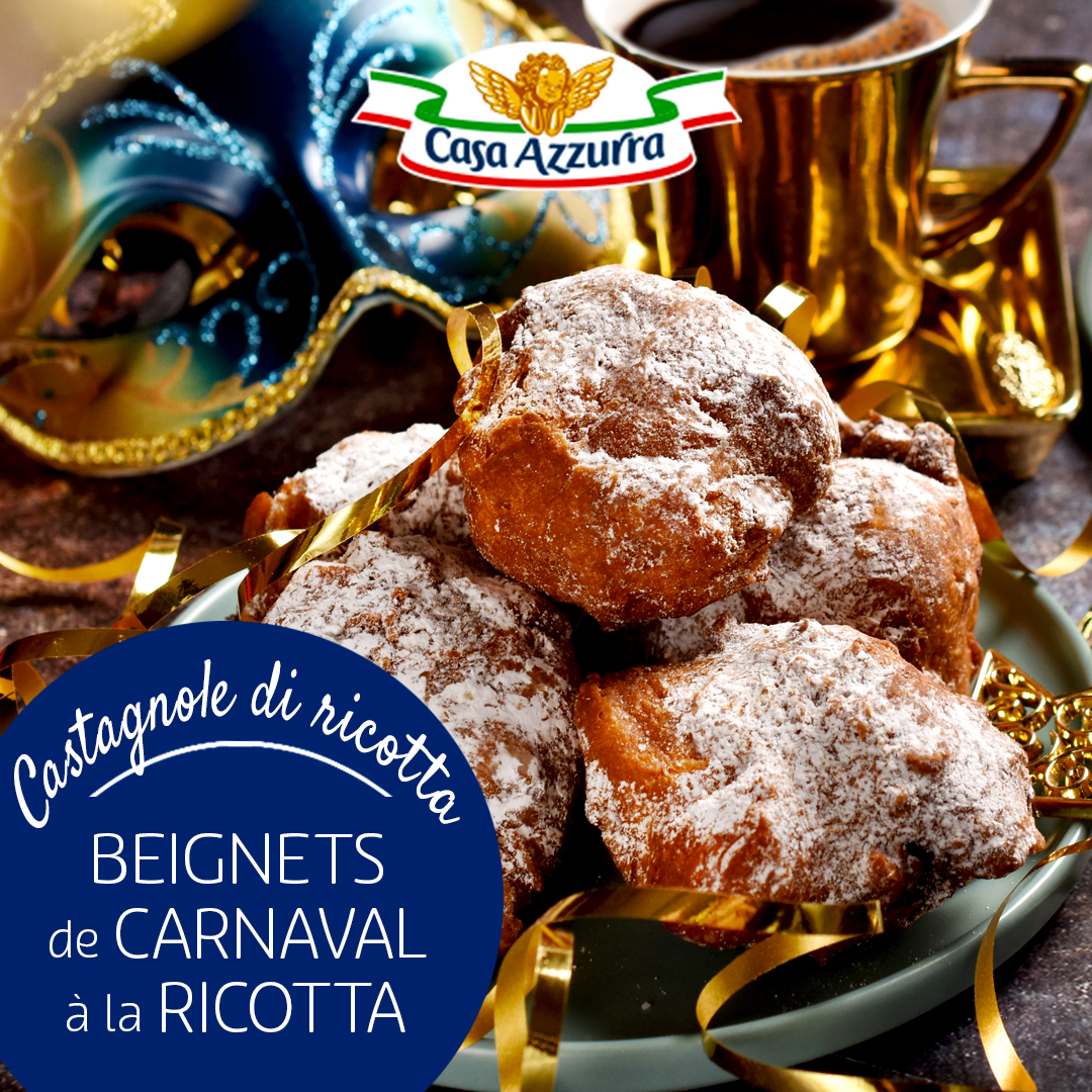 Beignets de Carnaval à la ricotta Casa Azzurra