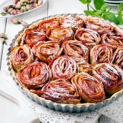 Tarte aux pommes façon bouquet de roses