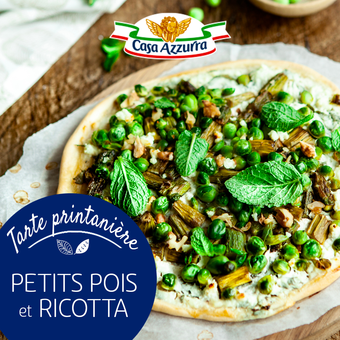 Tarte aux petits pois et à la ricotta Casa Azzurra