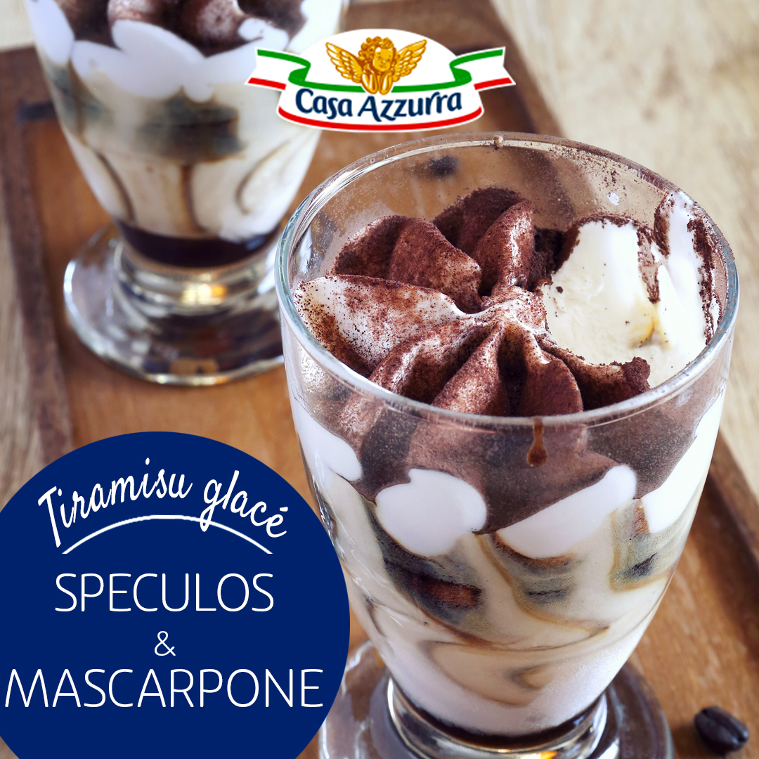 Tiramisu glacé aux spéculoos et mascarpone Casa Azzurra