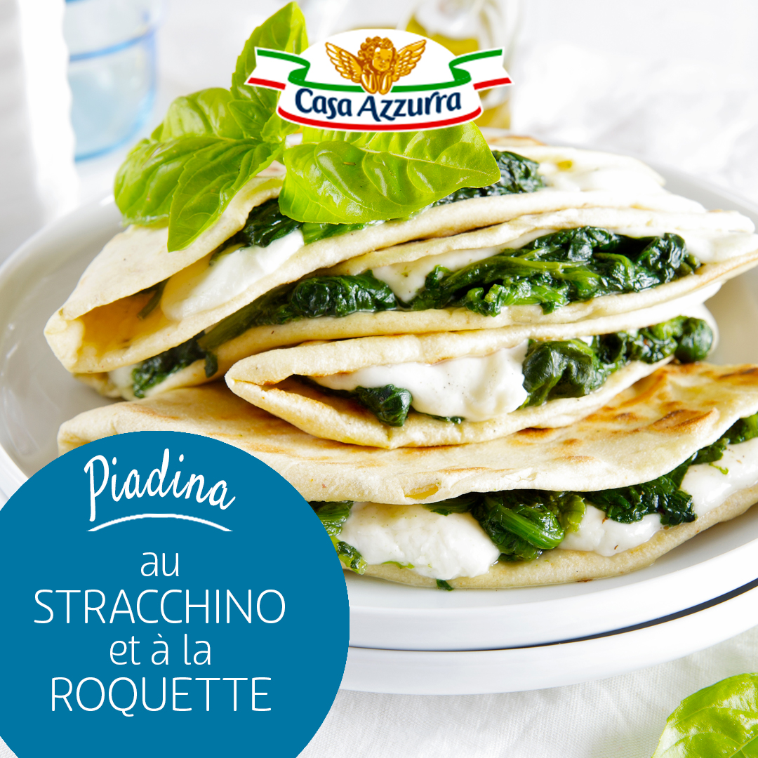 Piadina au stracchino Casa Azzurra et a la roquette