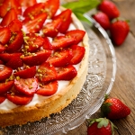 Tarte aux fraises, pistaches et mascarpone