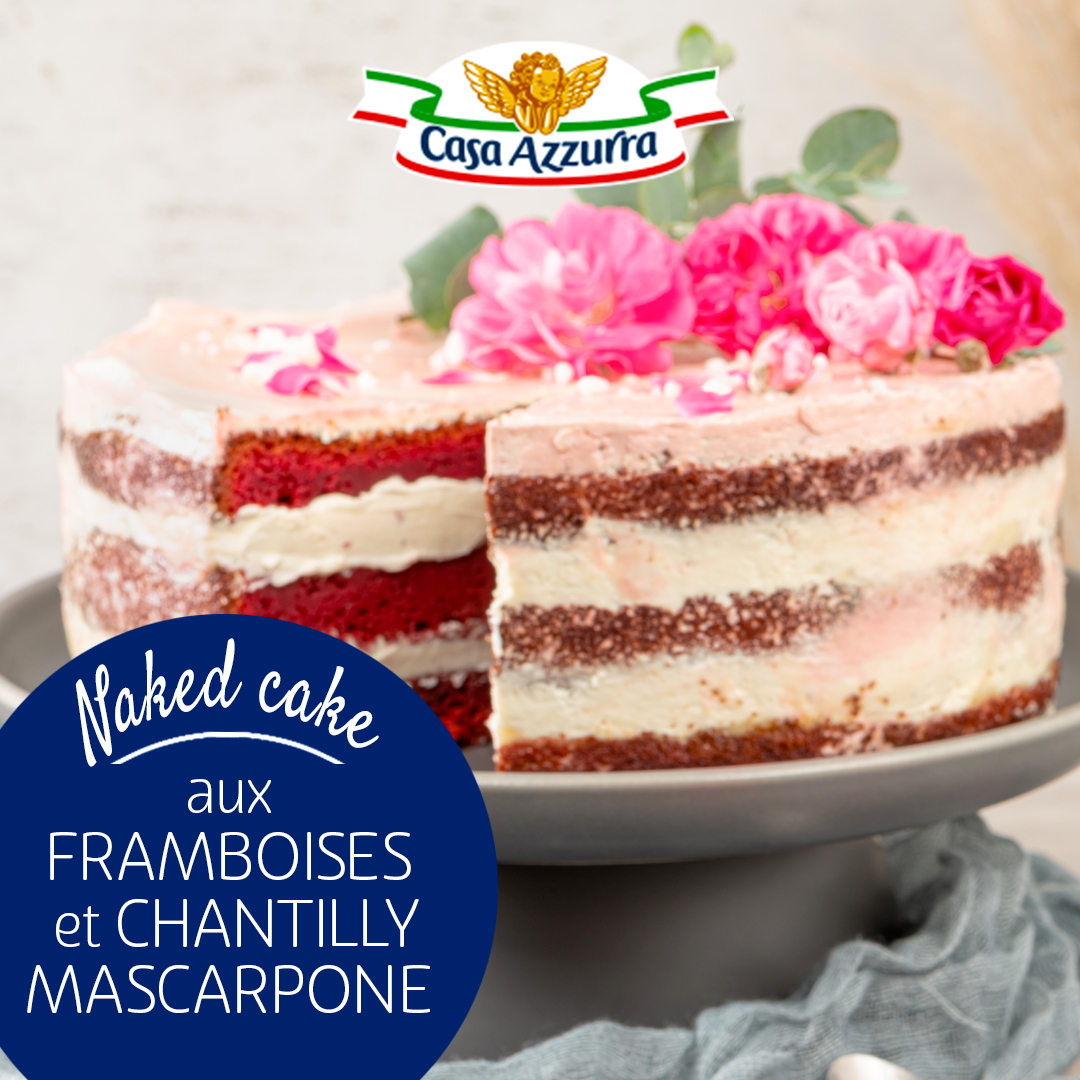 Naked cake aux framboises et chantilly mascarpone Casa Azzurra
