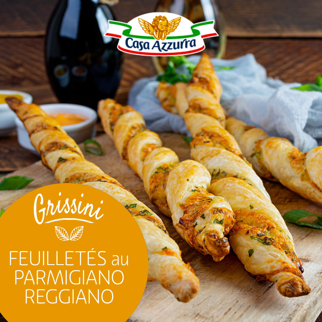 Gressins feuilletés au parmigiano reggiano Casa Azzurra