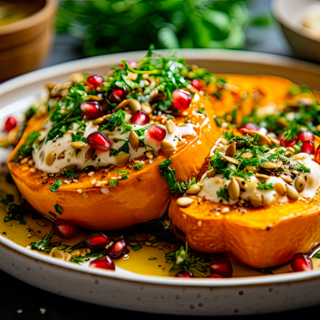 COURGES BUTTERNUT gratinées à la BURRATA – Casa Azzurra