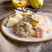 Risotto aux poires, gorgonzola et parmigiano reggiano Casa Azzurra