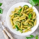 Salade de pâtes aux petits pois, courgettes et grana padano Casa Azzurra