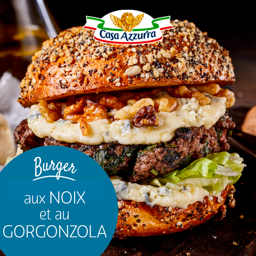 Burgers aux noix et au gorgonzola Casa Azzurra