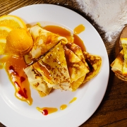 Crêpes a l'orange et au stracchino