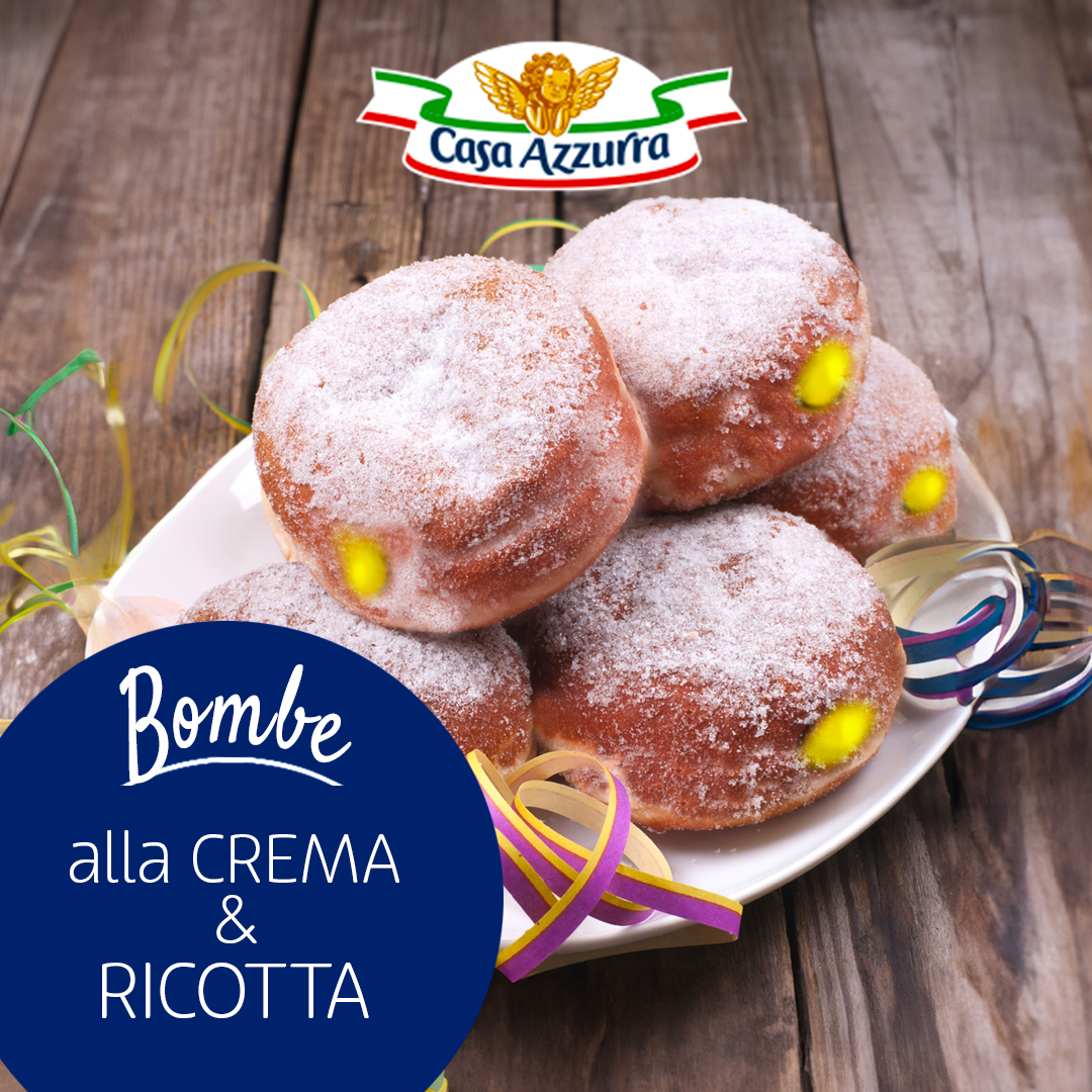 Bombe ou Bombolini : beignets italiens à la crème de ricotta Casa Azzurra