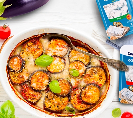 Gratin d'aubergines aux épices et au gorgonzola Casa Azzurra
