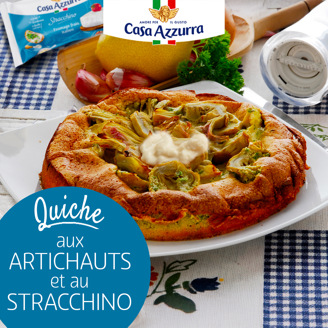 Quiche aux artichauts et au stracchino Casa Azzurra