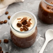 Panna cotta mascarpone Casa Azzurra au chocolat et café