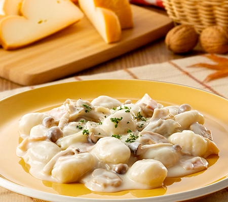 Gnocchi à la crème champignons et à la scamorza Casa Azzurra