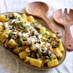 Rigatoni aux courgettes et à la stracciatella Casa Azzurra