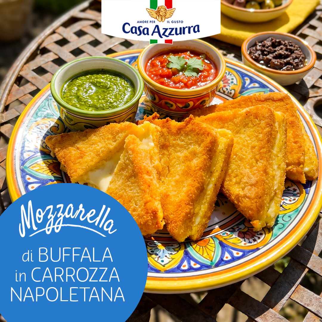 Mozzarella di latte di bufala in carrozza napolitaine