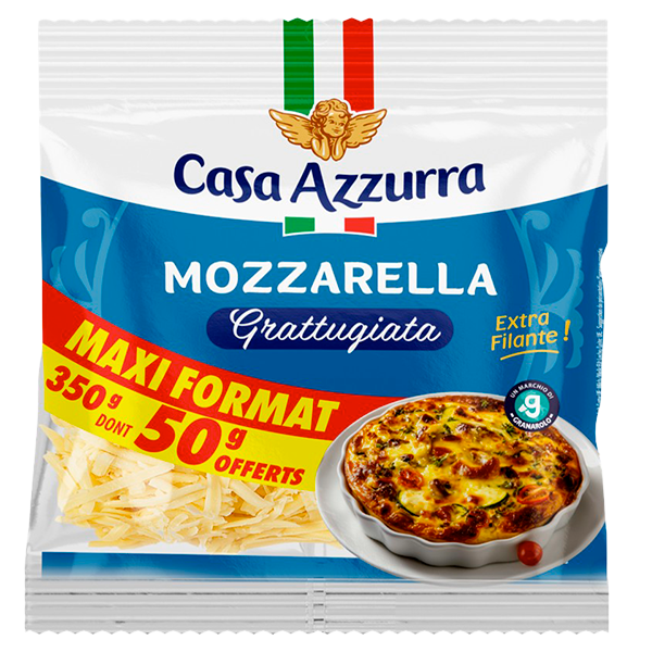 CASA AZZURRA - MOZZARELLA RAPEE - 350g DONT 50g offerts