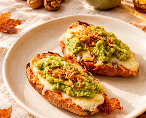 Patates douces a la mozzarella Casa Azzurra et au guacamole
